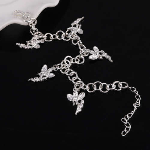 925 Silver Filled Angel Charms  Bracelet