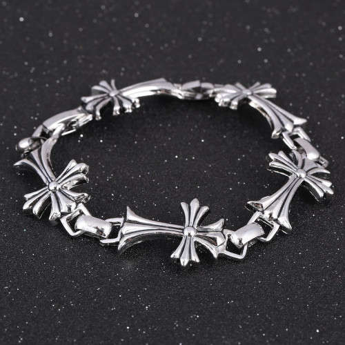 316L Titanium Stainless Steel Cross Bracelet