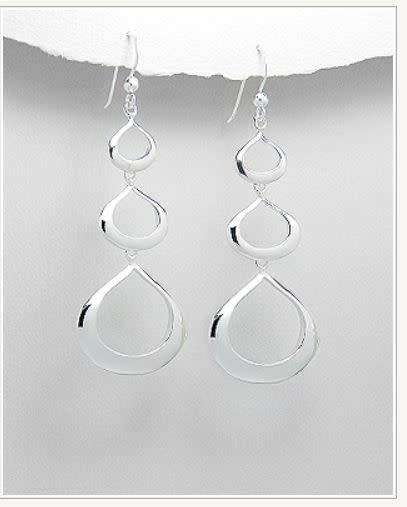 Stunning Drop Hook SOLID 925 Sterling Silver Necklace & Earrings Set INCLUDING Chain.