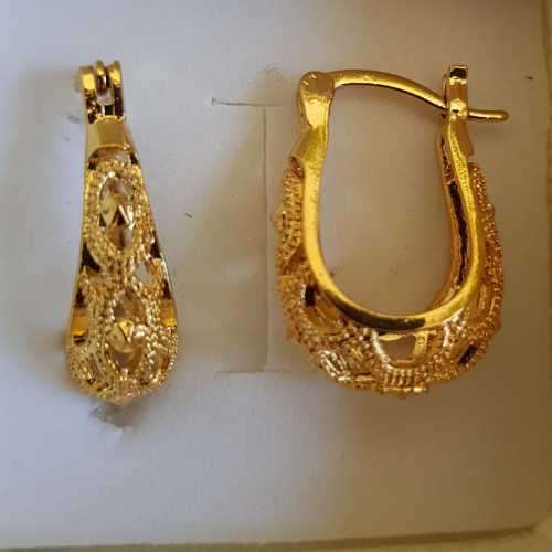 Gold Filled  Stainless Steel  Oval  Hoop Earrings