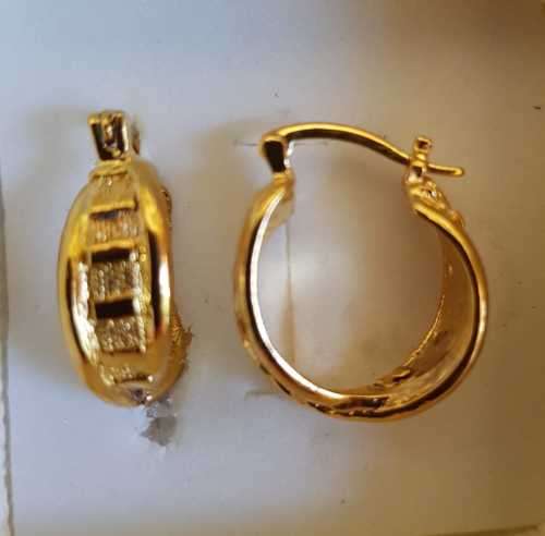 Gold Filled  Stainless Steel  Oval  Hoop Earrings