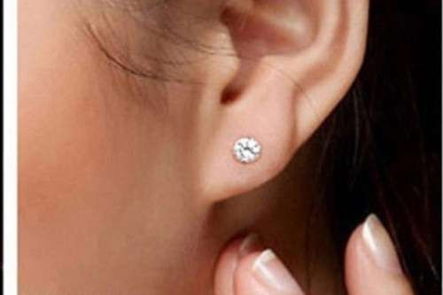 2 Pairs (1pr 2mm & 1pr 4mm) Round Cut  Clear Cz SOLID 925 Sterling Silver Stud Earrings