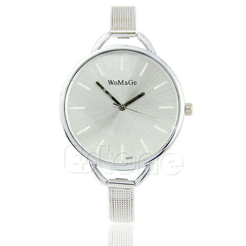 Women's Fashion Luxury Silver Stainless Steel Sport Analog Quartz Wrist Watches