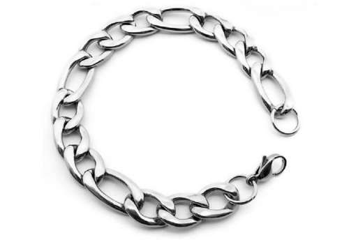 12mm 316L Unisex Heavy STAINLESS STEEL Figaro link Chain Bracelet 22cm (Free Gift Box)