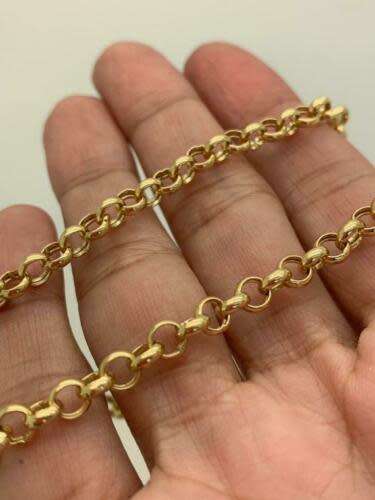 5mm  Gold Filled  Stainless Steel Rolo Chain Necklace 50cm