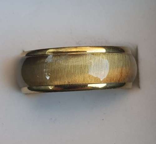 Stainless Steel (Tiger eye) Unisex Mood Tiger Eye Ring Size 9