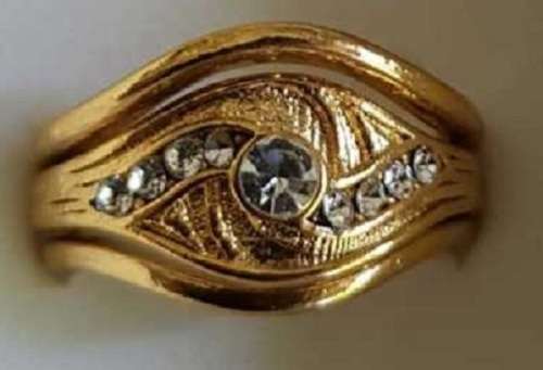 GOLD FILLED STAINLESS STEEL 3piece WEDDING RING  SET #  8