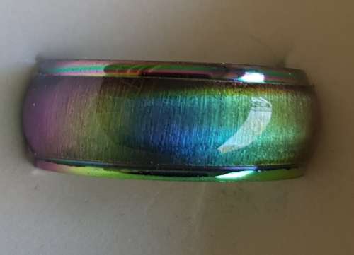 Stainless Steel (Multi-colour) Unisex Mood Tiger Eye Ring Size 12.5 (22)