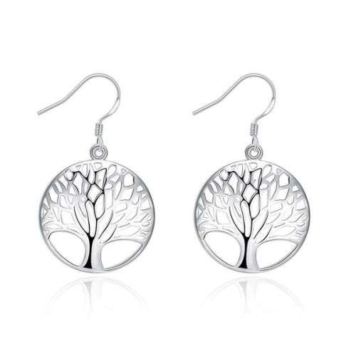 SILVER  FILLED "TREE OF LIFE"  EARRINGS