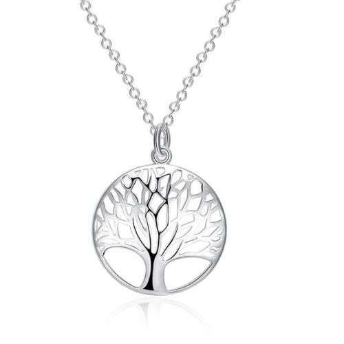 SILVER  FILLED "TREE OF LIFE"  PENDANT NECKLACE