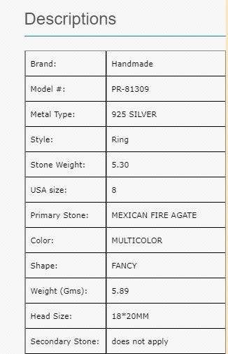 5.30CTS NATURAL MEXICAN FIRE AGATE 925 SILVER SOLITAIRE RING SIZE 8