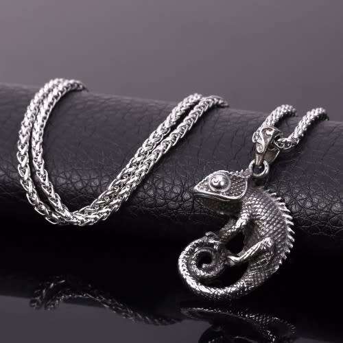 ****NEVER FADE**** SOLID 316L Stainless Steel Chamelion Pendant Necklace