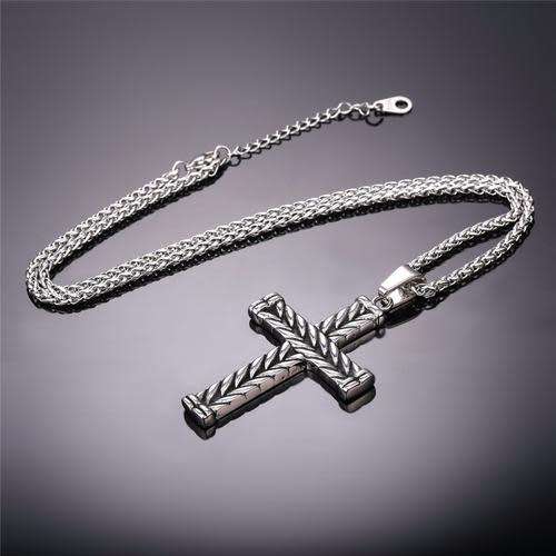 316L Stainless Steel Vintage Cross Pendant (Chain Not Included)