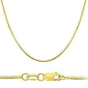 1mm  Gold Filed Filled  Stainless Steel Snake Chain Necklace 45cm