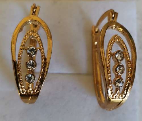 Gold Filled  Stainless Steel  Oval Hoop Earrings