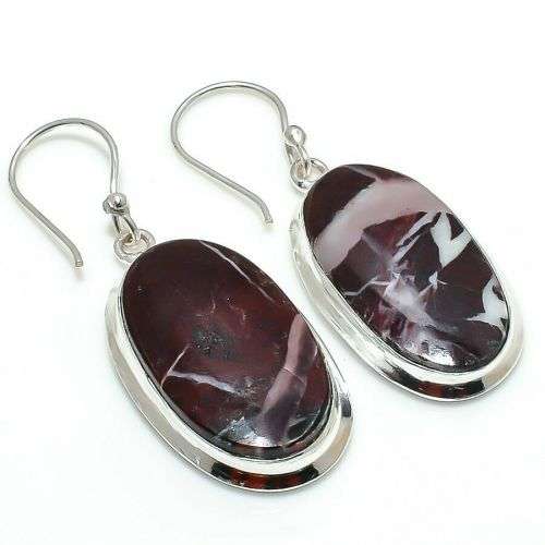 Coconut Jasper Gemstone Handmade 925 Silver Jewelry Earring 1.89 `