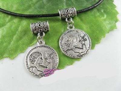 TIBETAN SILVER FREE MOVING ROUND CHARMS FIT PANDORA