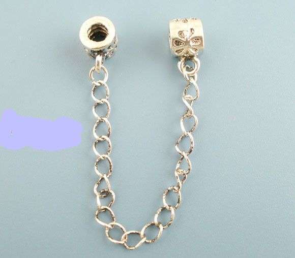 1 X Safety Chains Stopper Bead Fit Pando Charm Bracelet