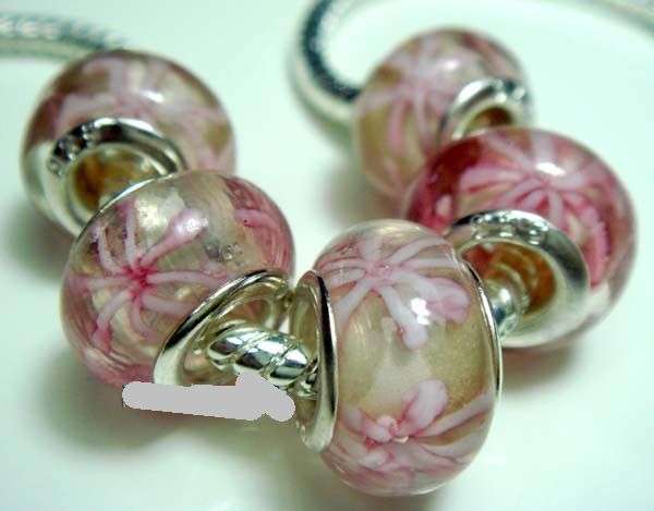 5PCS 925 SILVER MURAN GLASS BEADS FITS PANDO CHARM BRACELET