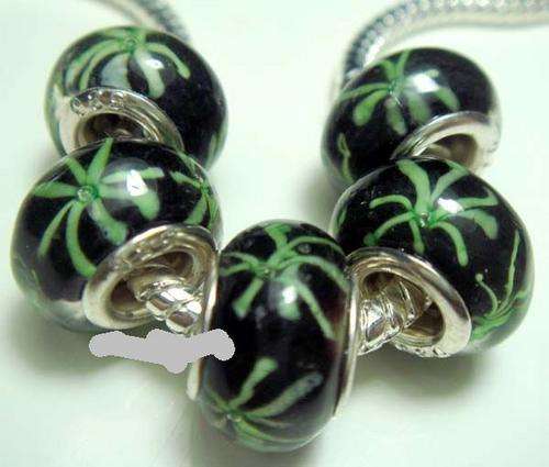 5PCS 925 SILVER MURAN GLASS BEADS FITS PANDO CHARM BRACELET