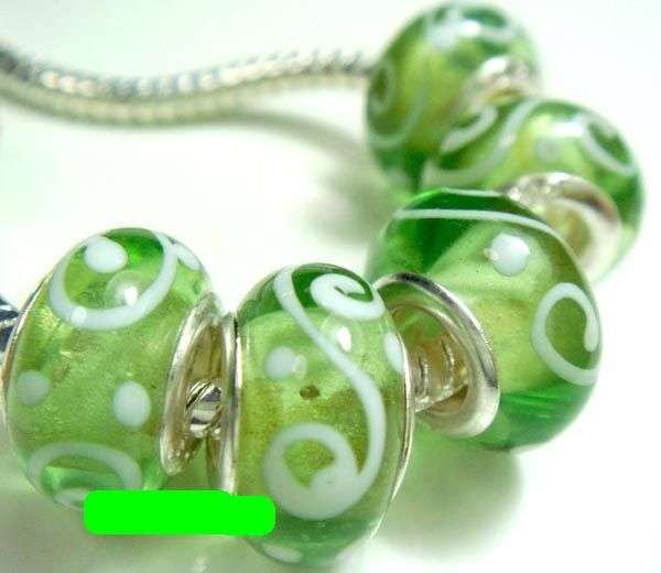 5PCS 925 SILVER MURAN GLASS BEADS FITS PADORA CHARM BRACELET