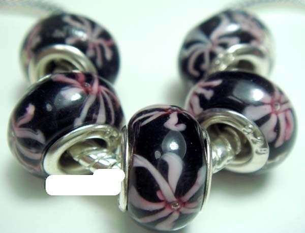 5PCS 925 SILVER MURAN GLASS BEADS FITS PANDO CHARM BRACELET
