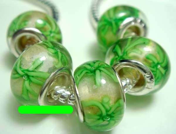 5PCS 925 SILVER MURAN GLASS BEADS FITS PANDO CHARM BRACELET