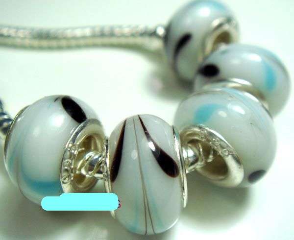5PCS 925 SILVER MURAN GLASS BEADS FITS PANDO CHARM BRACELET
