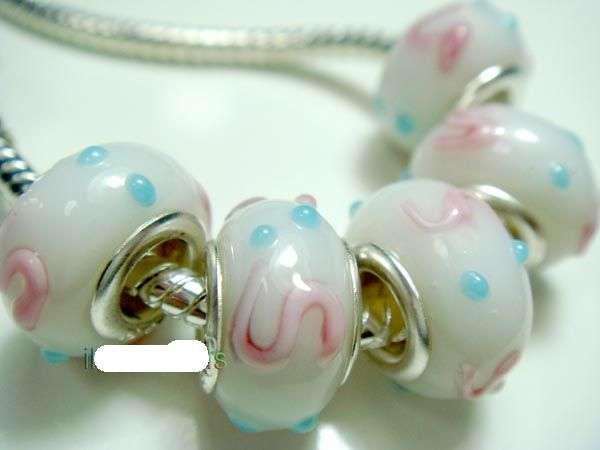 5PCS 925 SILVER MURAN GLASS BEADS FITS PANDO CHARM BRACELET