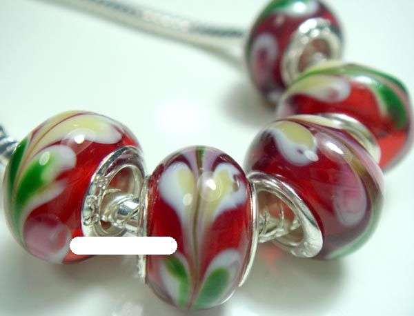 5PCS 925 SILVER MURAN GLASS BEADS FITS PANDO CHARM BRACELET