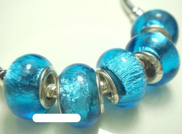5PCS 925 SILVER MURAN GLASS BEADS FITS PANDO CHARM BRACELET