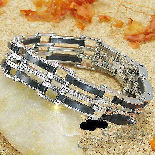 Voguish Link Chain Stainless Steel HALLMARK Bracelet