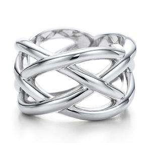 Wide 925 STERLING SILVER Knots Ring #8
