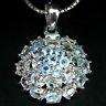 SUBLIME GENUINE! TOP BLUE TOPAZ SOLID 925 STERLING SILVER PENDANT