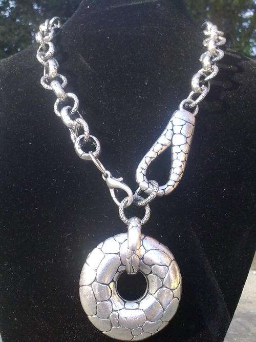 STUNNING CHUNKY  TIBETAN SILVER  NECKLACE