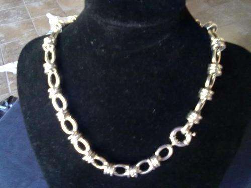 UNISEX TIBETAN  SILVER LINKS & RINGS  NECKLACE