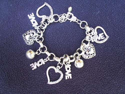 DEVINE  TIBET SILVER LOVE, HEARTS & BALLS   BRACELET