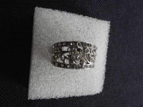 STUNNING  EP SILVER WHITE CRYSTAL PAVE RING # 8