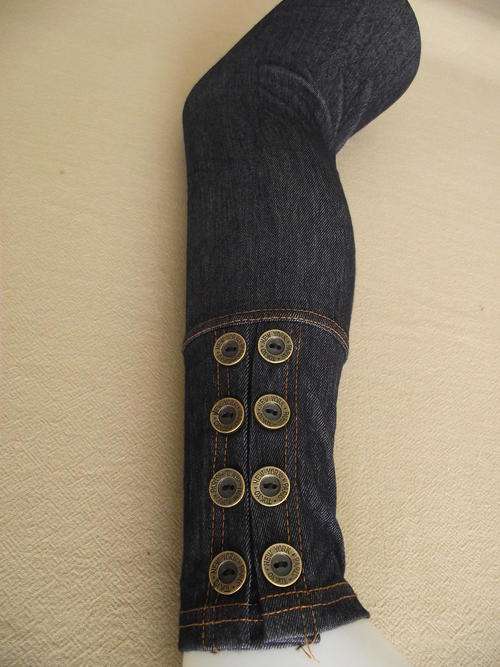 DENIM LOOK BUTTON DETAILED  TIGHT  LEGGINGS FITS SIZE  8-18