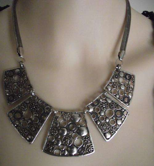 ***LAST ONE***GORGEOUS TIBETAN SILVER  EGYPTIAN STYLE NECKLACE