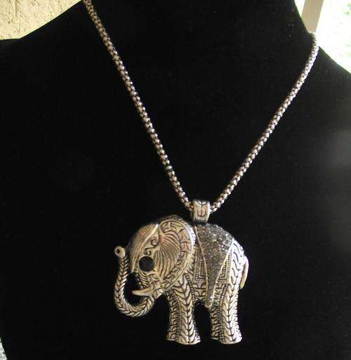 Stunning Tibet Style Elephant & Rhinestones Necklace