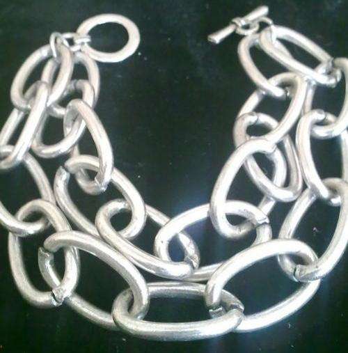 GORGEOUS SILVER DOUBLE ROW BRACELET