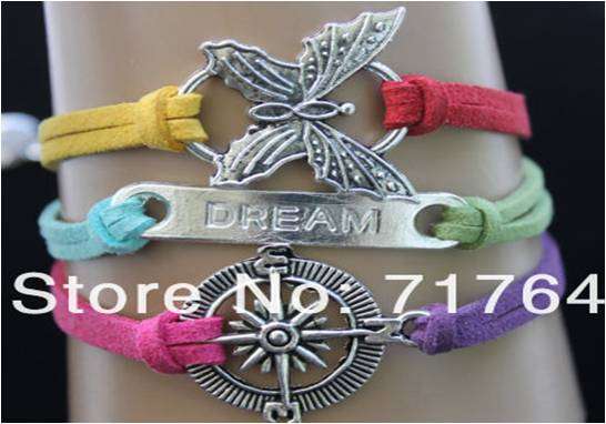 Infinity Colured Leather Bracelet