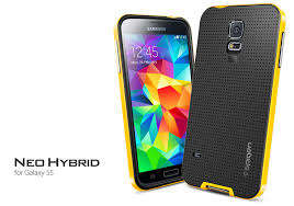 Samsung Galaxy S5 Neo Hybrid Spigen Soft Cover Yellow