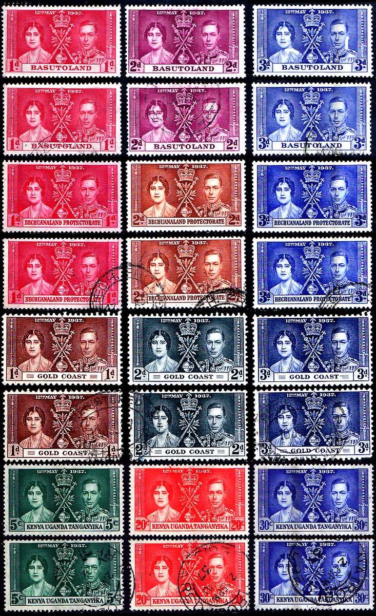 VERY LATE LISTING - 9 Countries Coronation of KGVI -1937 MINT & USED