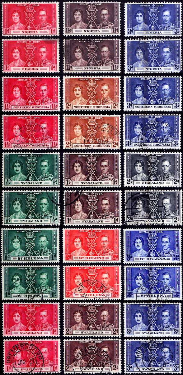 VERY LATE LISTING - 9 Countries Coronation of KGVI -1937 MINT & USED