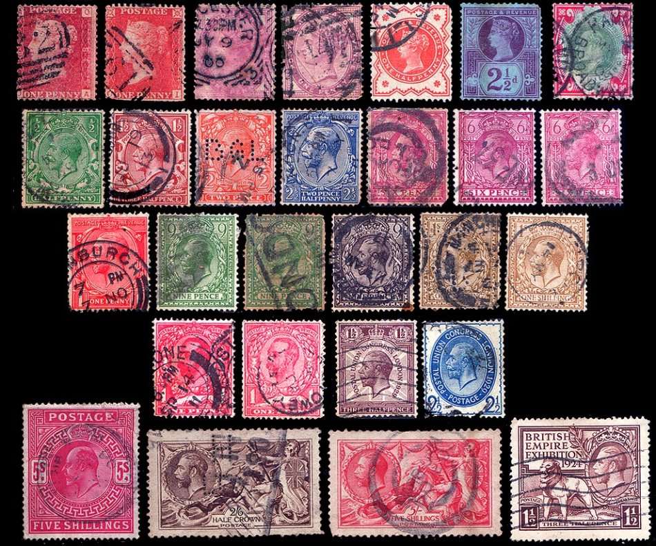 Great Britain Selection across 5 Monarchs - 56 stamps  -  incl HIGH CVs