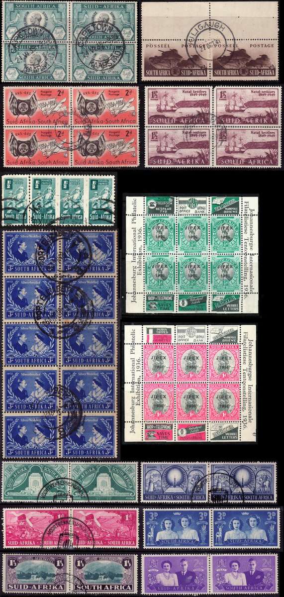 Union of South Africa Variety Selection incl 1936 JIPEX pictorial mints