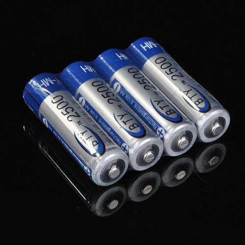 NI-MH AA 2500mAh rechargable 1.2v battery 4 pack