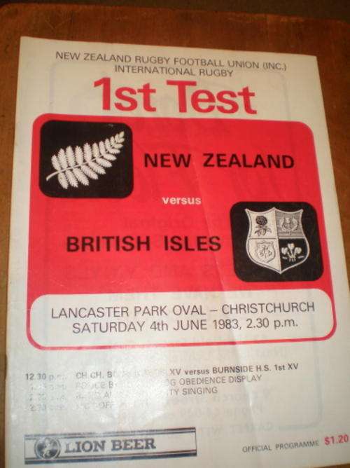 1983 New Zealand v British Isles @ Christchurch - 1st Test